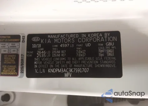 2019 Kia Sportage Lx from USA, damaged, VIN KNDPM3AC3K7591707